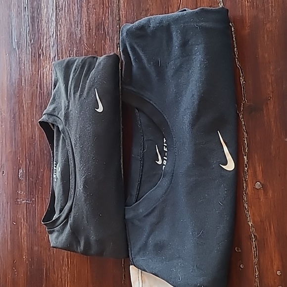 Nike Other - 2 pc Nike tee shirts. One navy and white. Other black